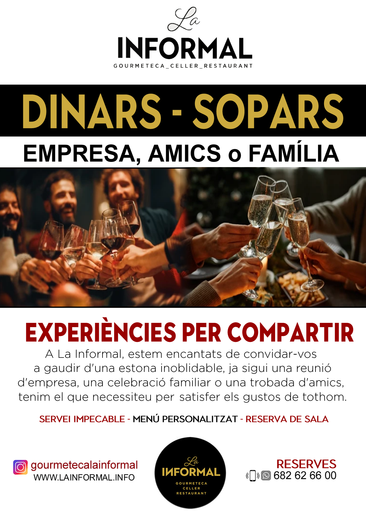 GOURMETECA LA INFORMA SABADELL - Restaurant-Celler-Botiga Plaça Imperial nº1 - SOPARS EMPRESA-GRUPS-FAMILIA-cenas comidas de empresa familia amigos